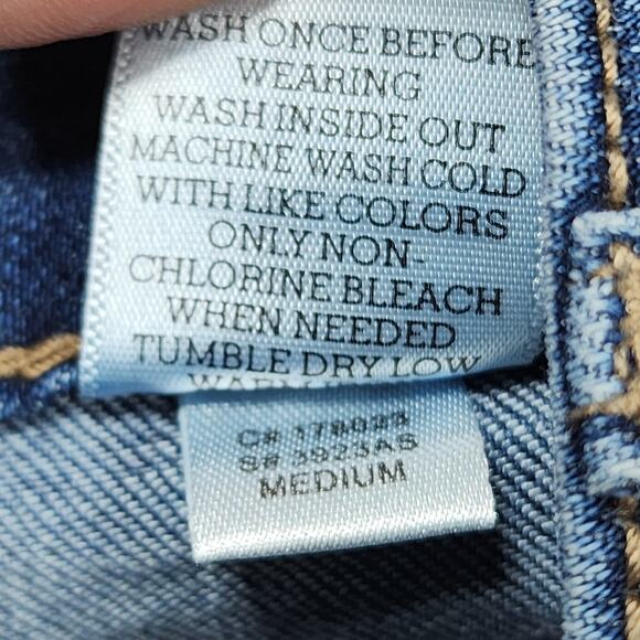 Altard State Womens Jean Skirt Large Blue Denim Snap Mini Festival Rockabilly - Picture 9 of 9